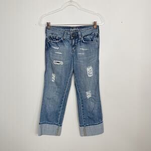 Mavi Corina Low Rise Slim Patched Pant Jeans Womens 26 Vintage 90s Light Wash